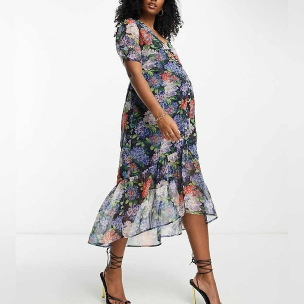 Floral Print Maternity Dress